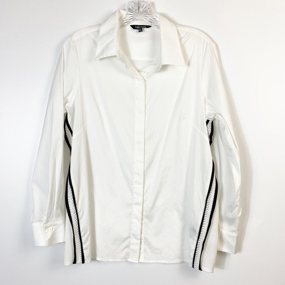 MISOOK WOMENS BUTTON FRONT LONG SLEEVE BLOUSE SIZE XS - Picture 2 of 11